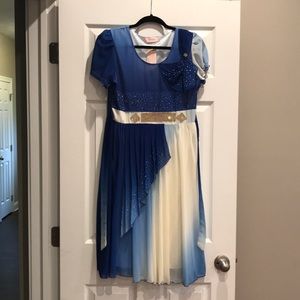 Blue flowy dress
